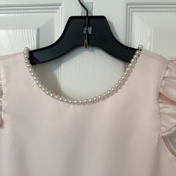 COUTURE PRINCESS Elegant Pink Kids Dress with Pearl Accents - Picture 3 of 13